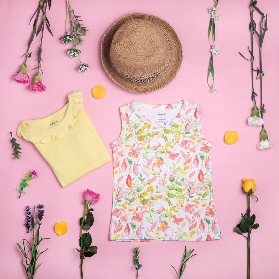 2 Pack Wonder Garden Soft Jersey Tops