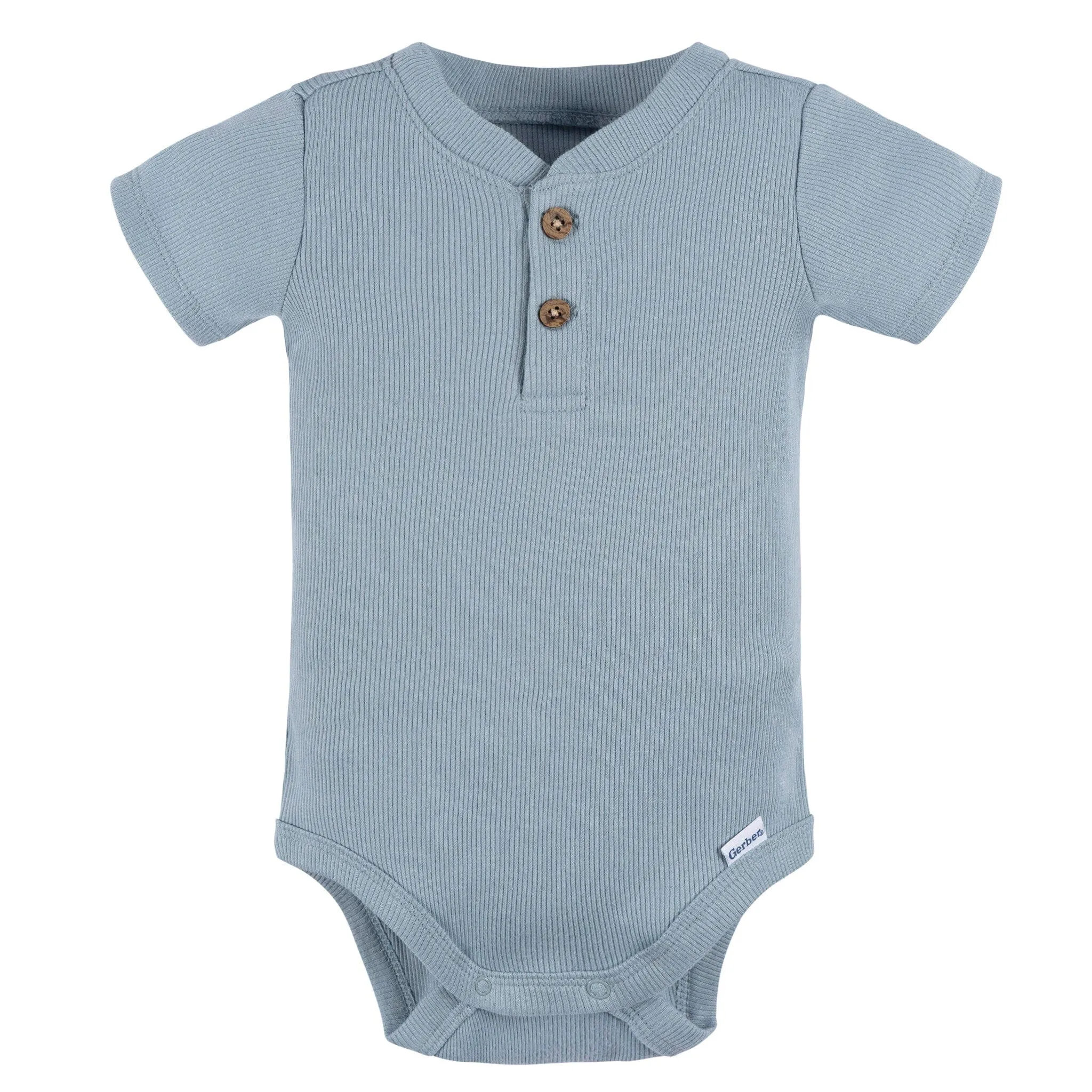 2-Piece Baby Boys Blue Bodysuit and Shorts Set