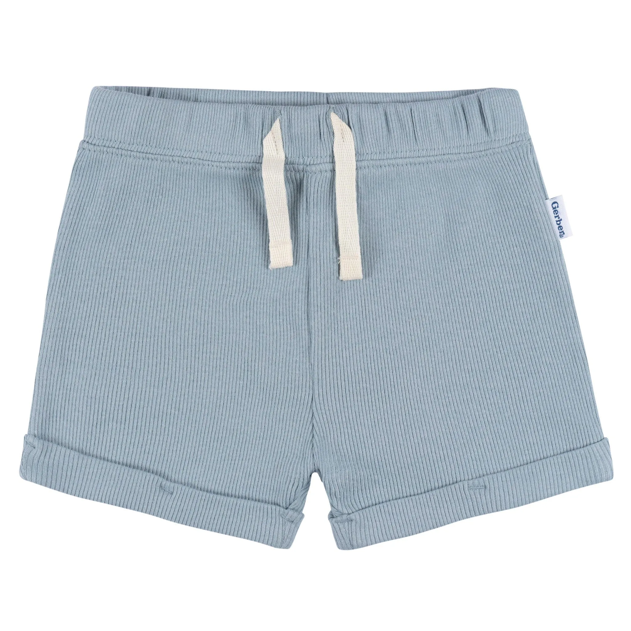 2-Piece Baby Boys Blue Bodysuit and Shorts Set