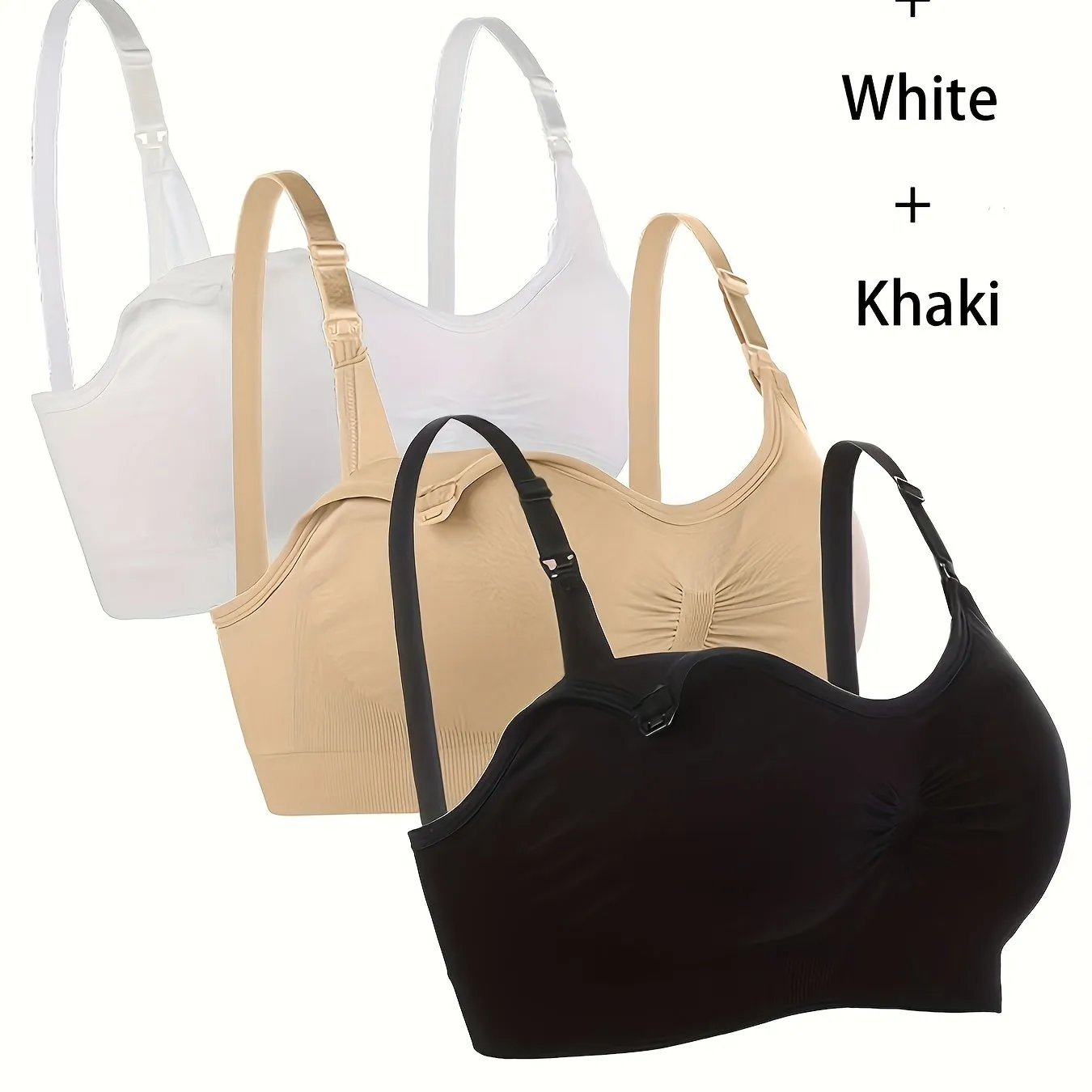 3 Sets Clip Down Maternity Bras - Comfy Full Coverage Wireless Breastfeeding Bra for Women