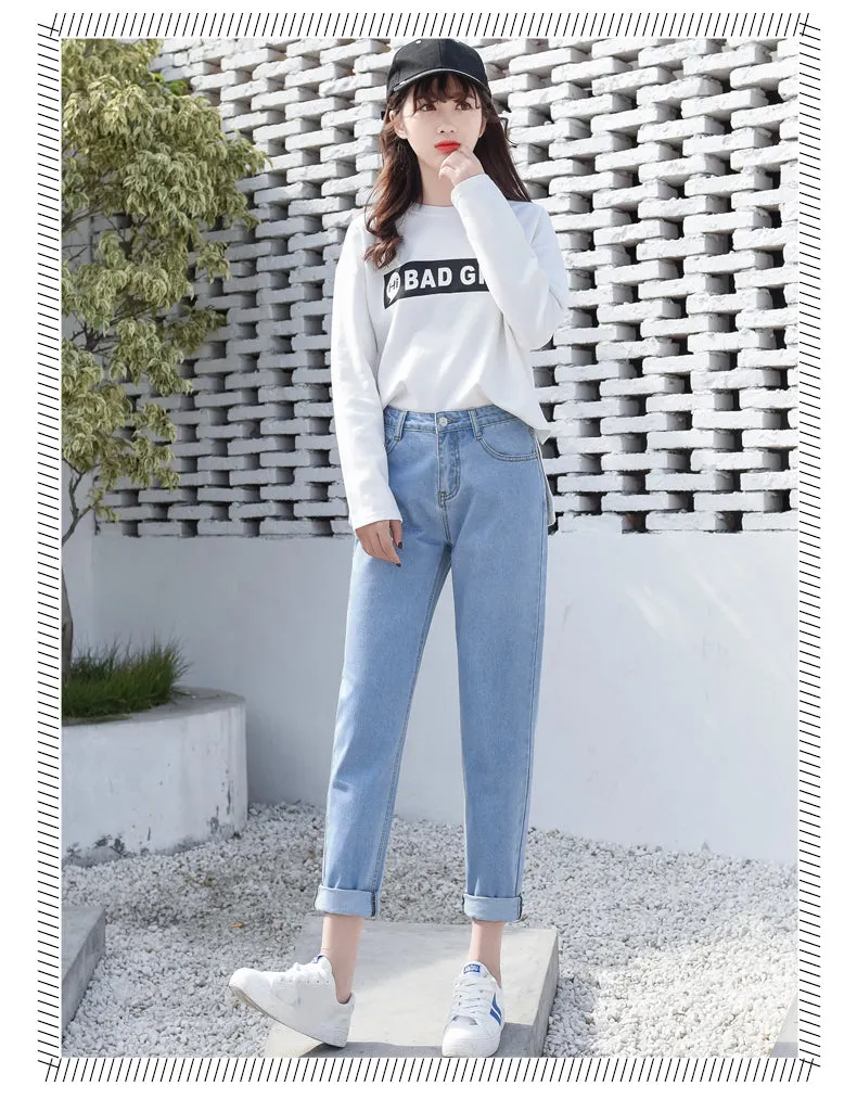 4 Colors Basic Long Jeans Pants