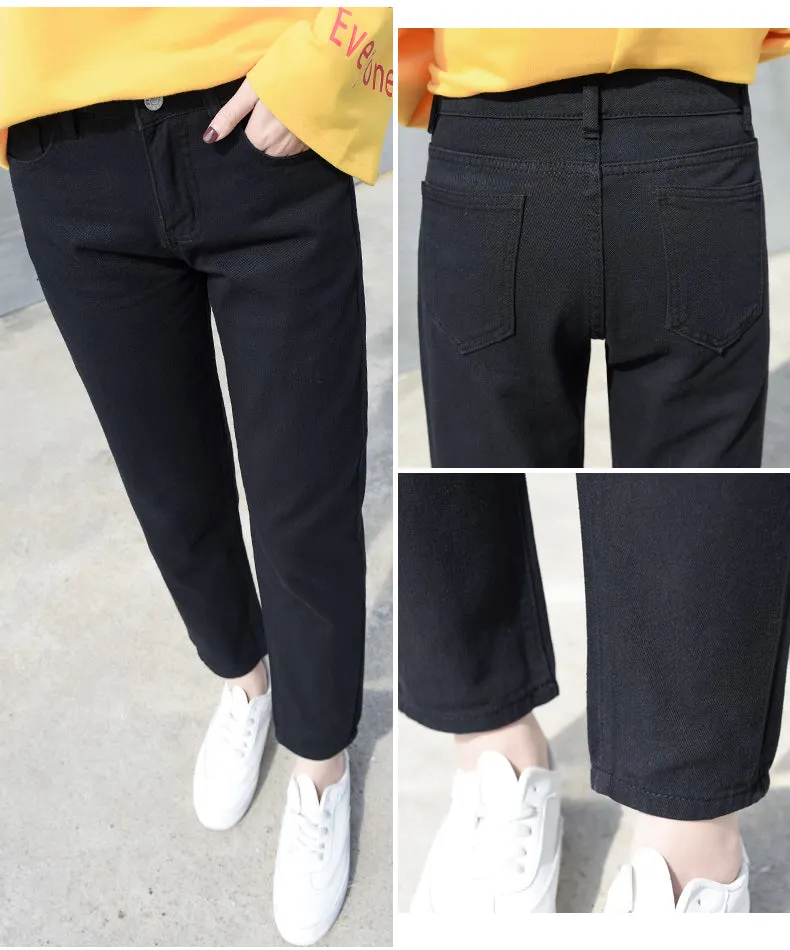 4 Colors Basic Long Jeans Pants