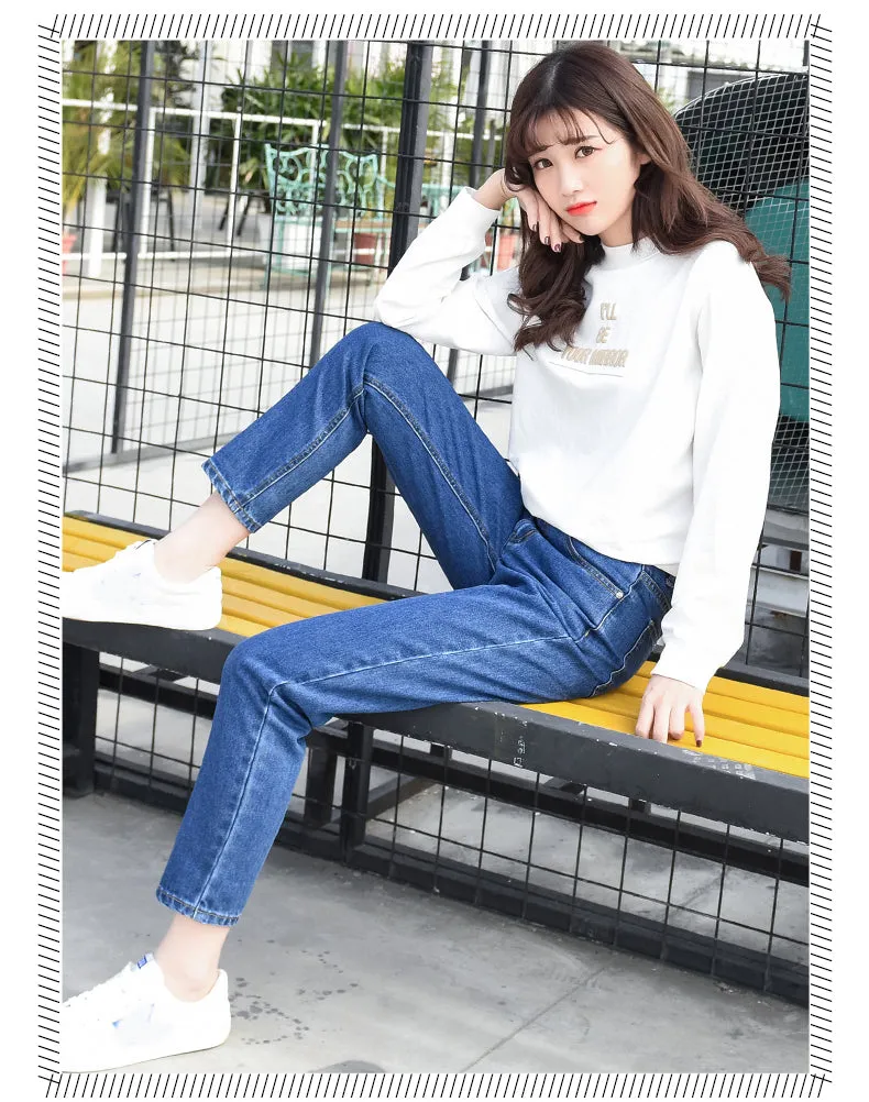 4 Colors Basic Long Jeans Pants