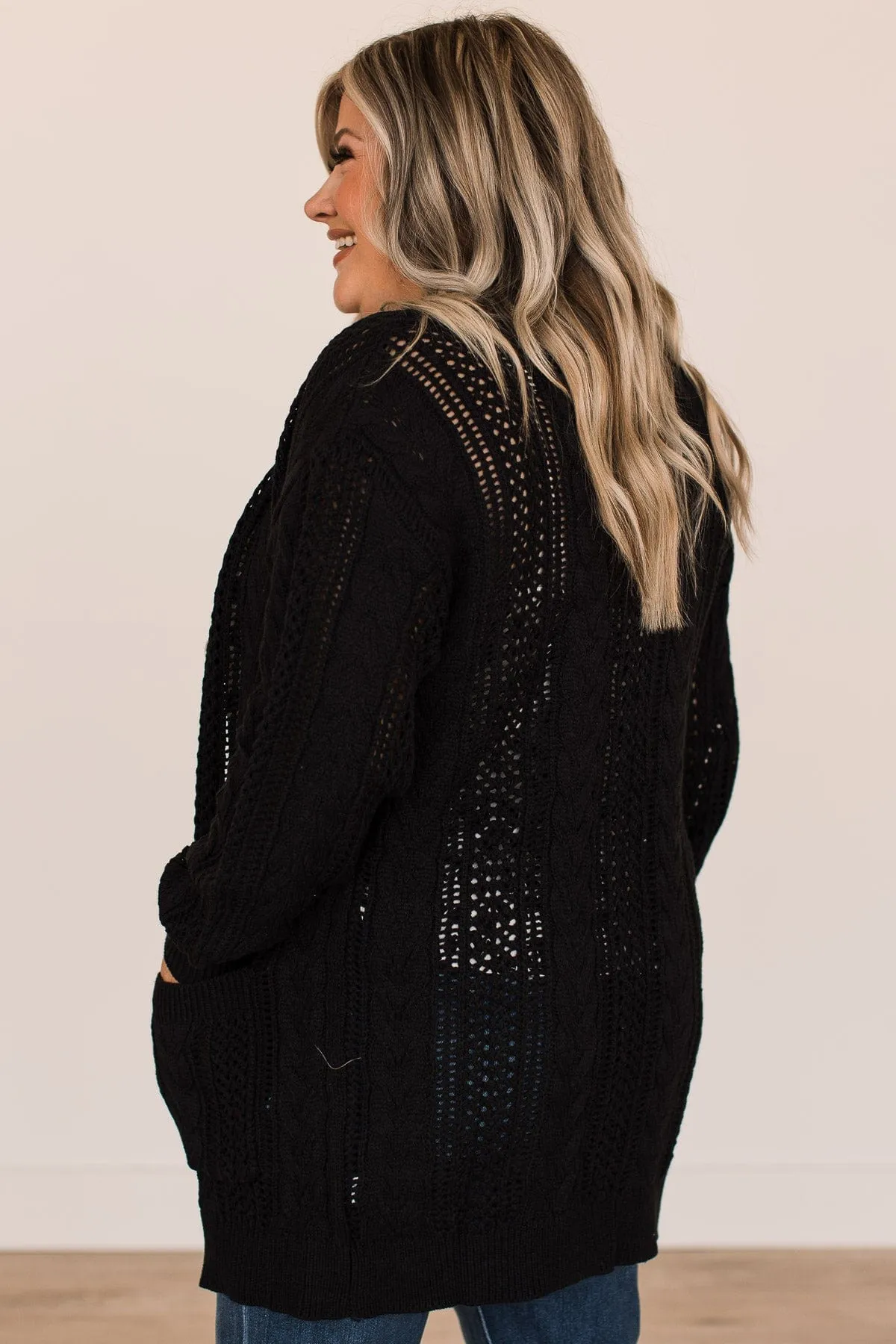 A Fresh Take Button Cardigan- Black