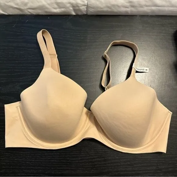 Aerie SMOOTHEZ Full Coverage Lightly Lined Bra Tan Size 38C