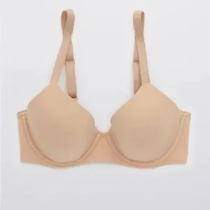 Aerie SMOOTHEZ Full Coverage Lightly Lined Bra Tan Size 38C