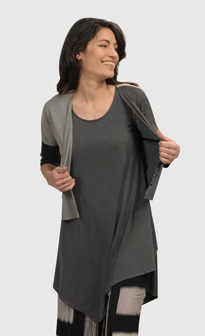 Alembika Grey Essential Joy Sleeveless Tunic