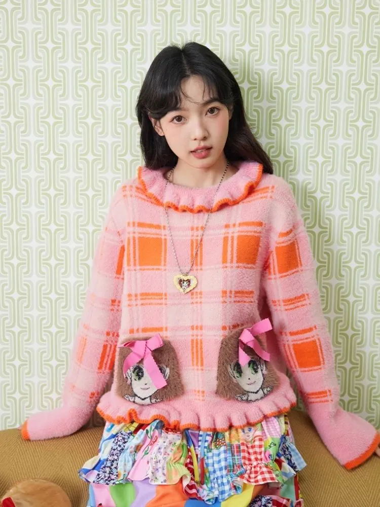 American Girl Soft Plush Cute Knit Pullover Sweater【s0000004896】