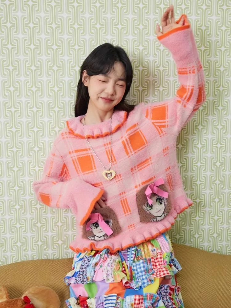 American Girl Soft Plush Cute Knit Pullover Sweater【s0000004896】