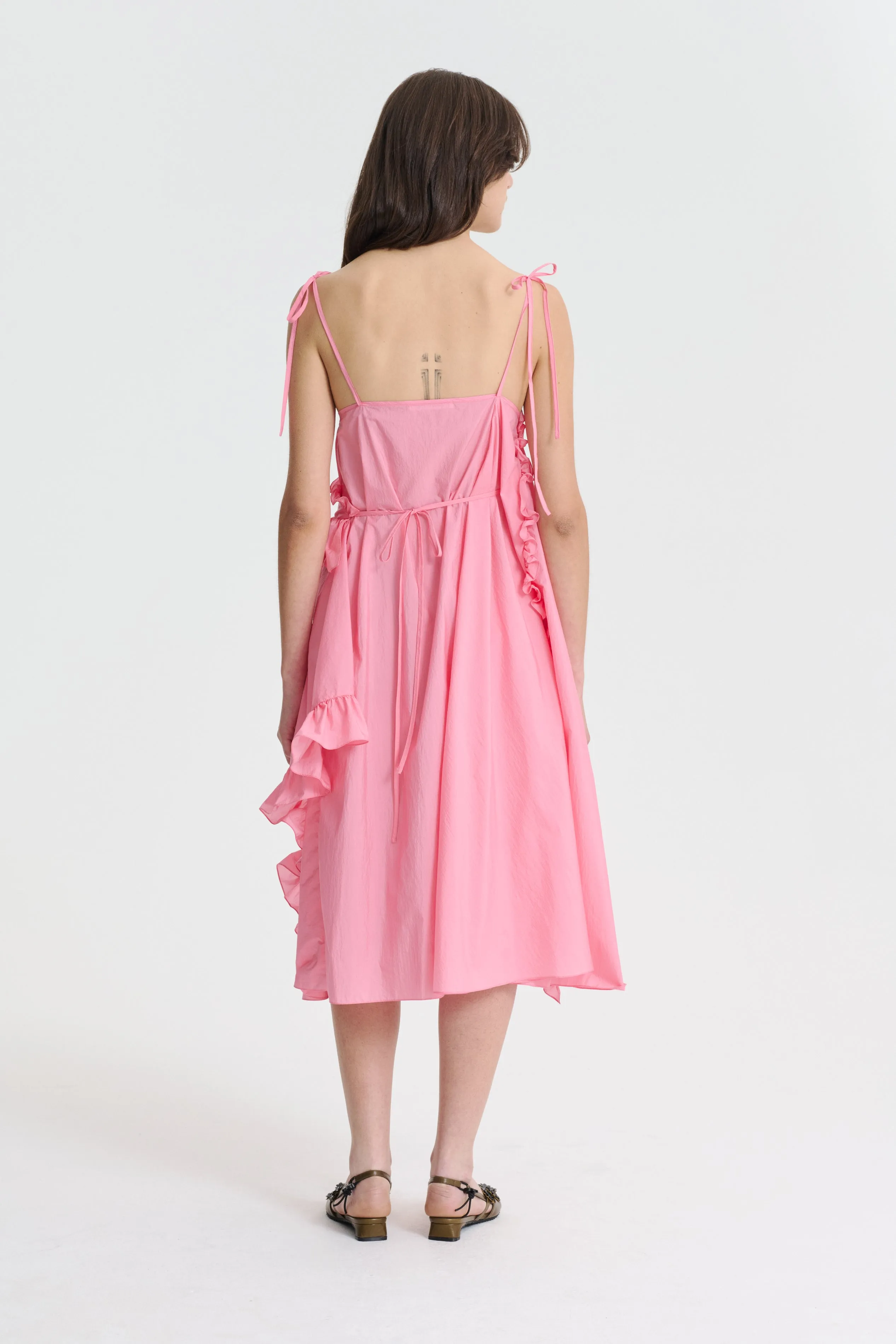 AMILIA | DRESS SHIKI LIGHT TAFFETA SORBET