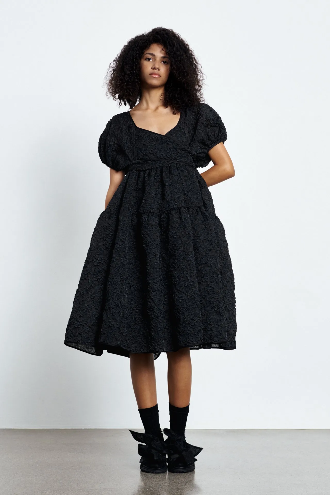 AMMI | DRESS GRASMERE MATELASSE? BLACK