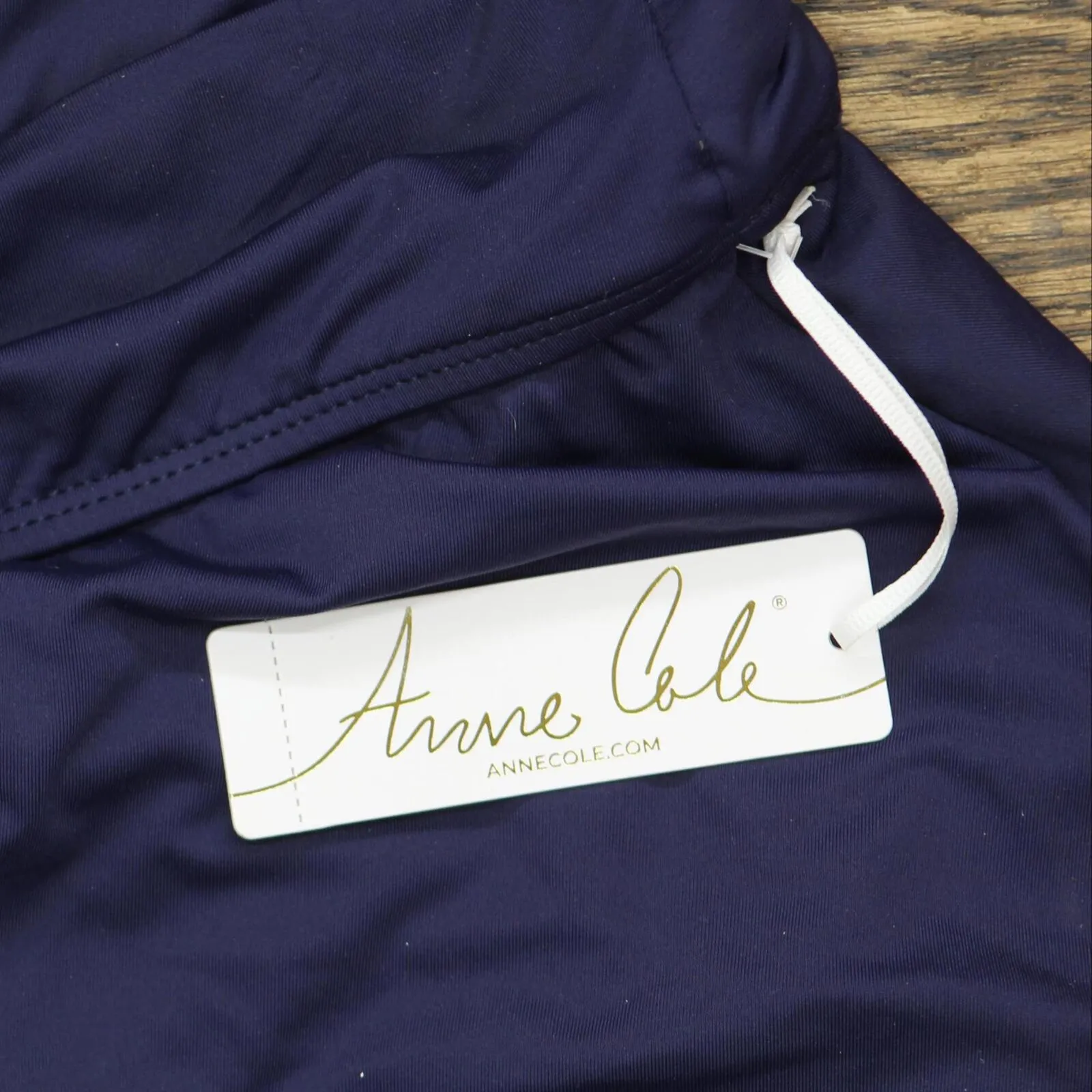 Anne Cole Plus Size Soft Band Rock Swim Skirt MYPB41401 Navy Blue 18W