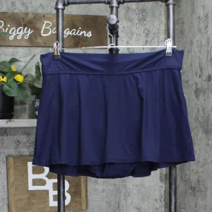Anne Cole Plus Size Soft Band Rock Swim Skirt MYPB41401 Navy Blue 18W