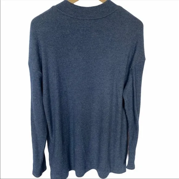 ANTHROPOLOGIE Dolan Left Coast Rebbeca Cut Out Top Sweater in Blue