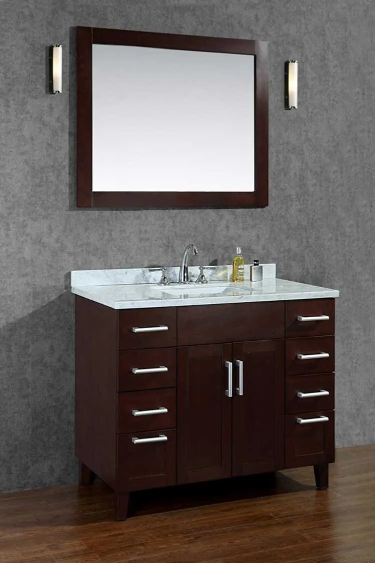 Ariel by Seacliff Frampton 42" Single-Sink Bathroom Vanity Set With Mirror SCFRA42TWA
