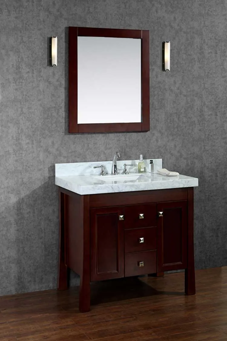 Ariel by Seacliff Greenbrier 36" Single-Sink Bathroom Vanity Set With Mirror SCGRE36SWA