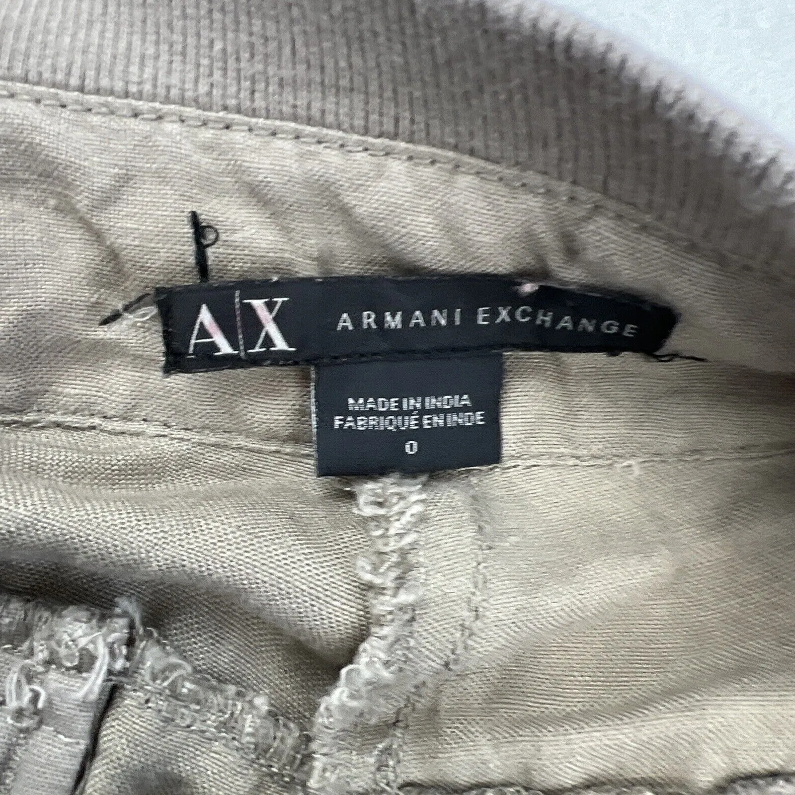 Armani Exchange Womens Grey Slim Cargo Pants Size 0