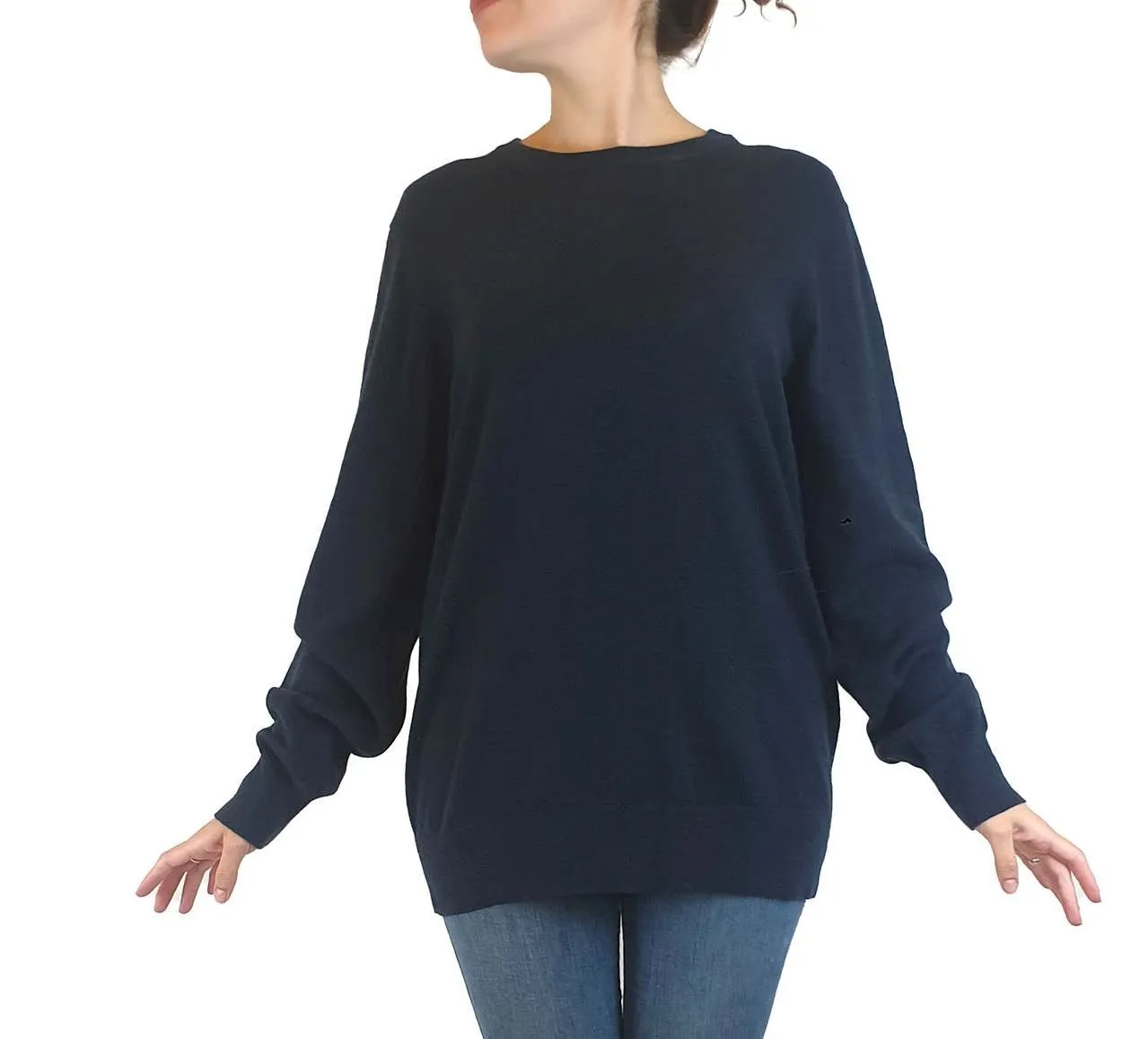 As Colour navy wool mix jumper size S