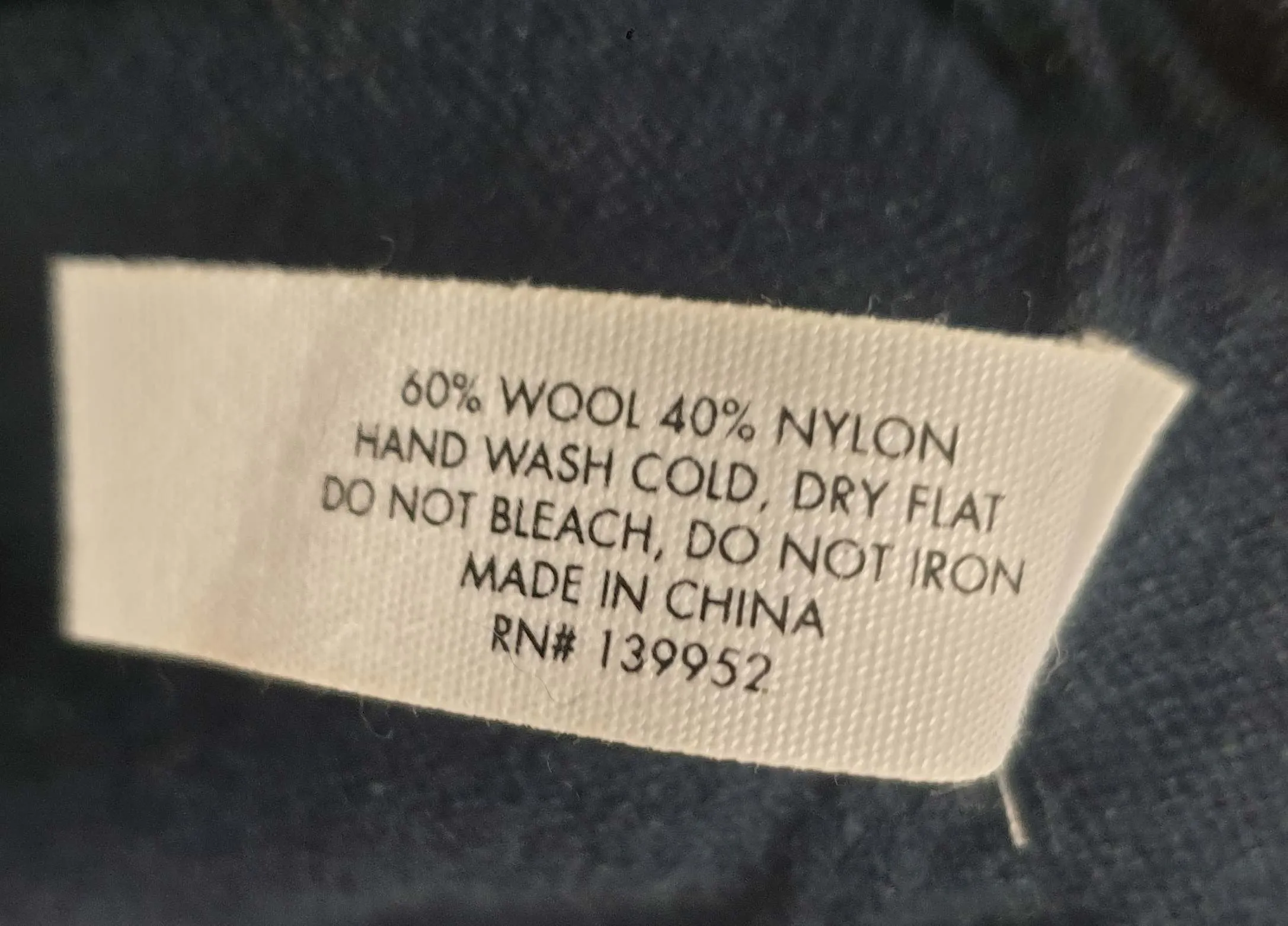 As Colour navy wool mix jumper size S