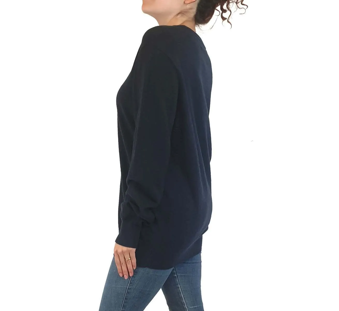 As Colour navy wool mix jumper size S