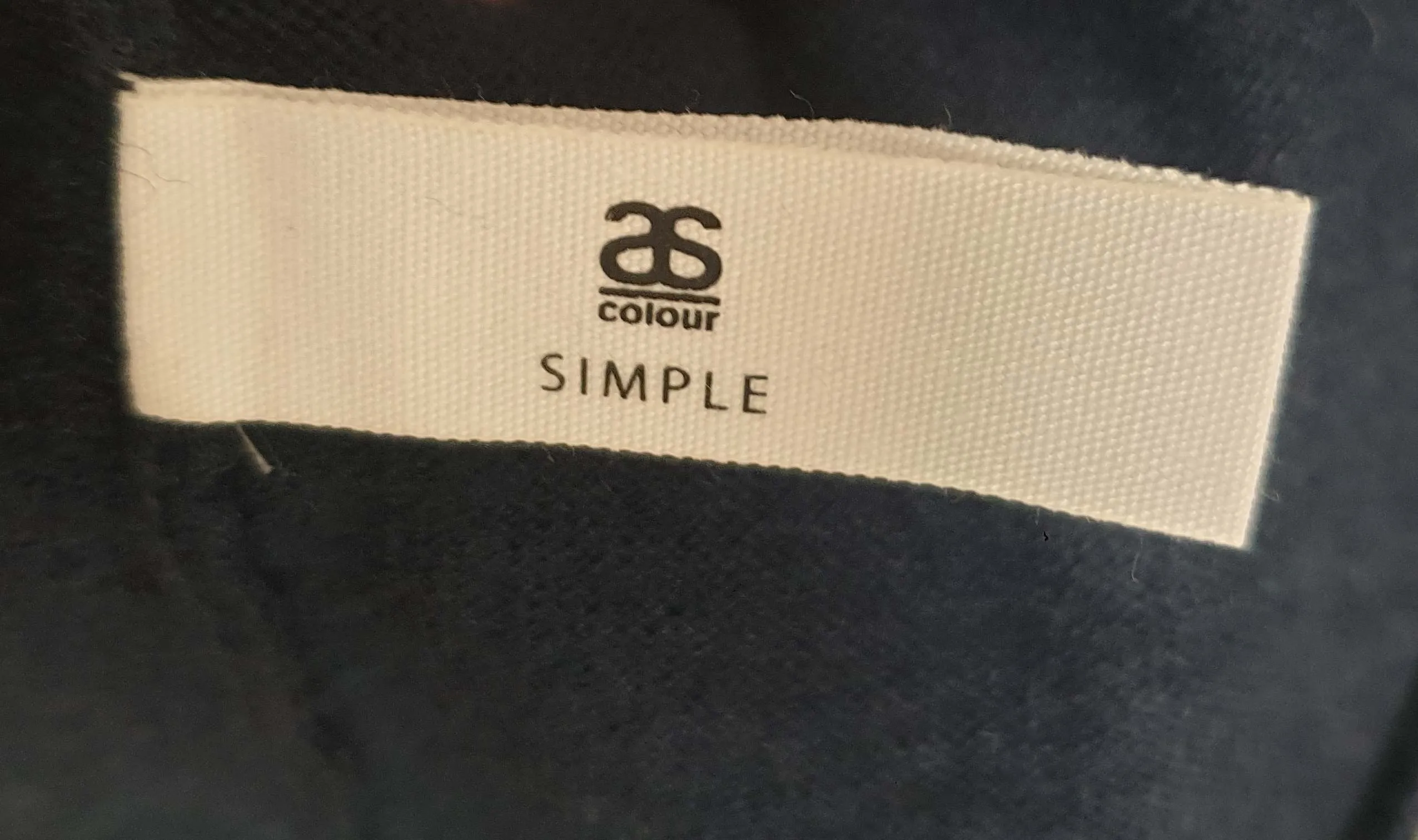 As Colour navy wool mix jumper size S