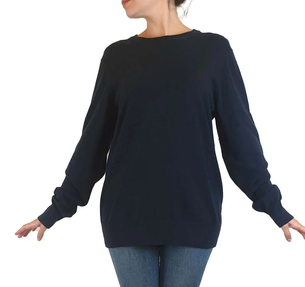 As Colour navy wool mix jumper size S