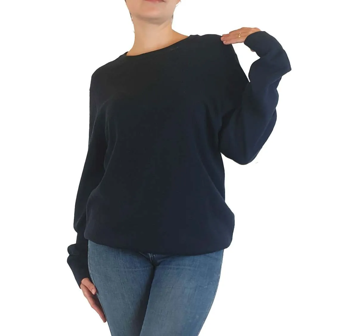 As Colour navy wool mix jumper size S