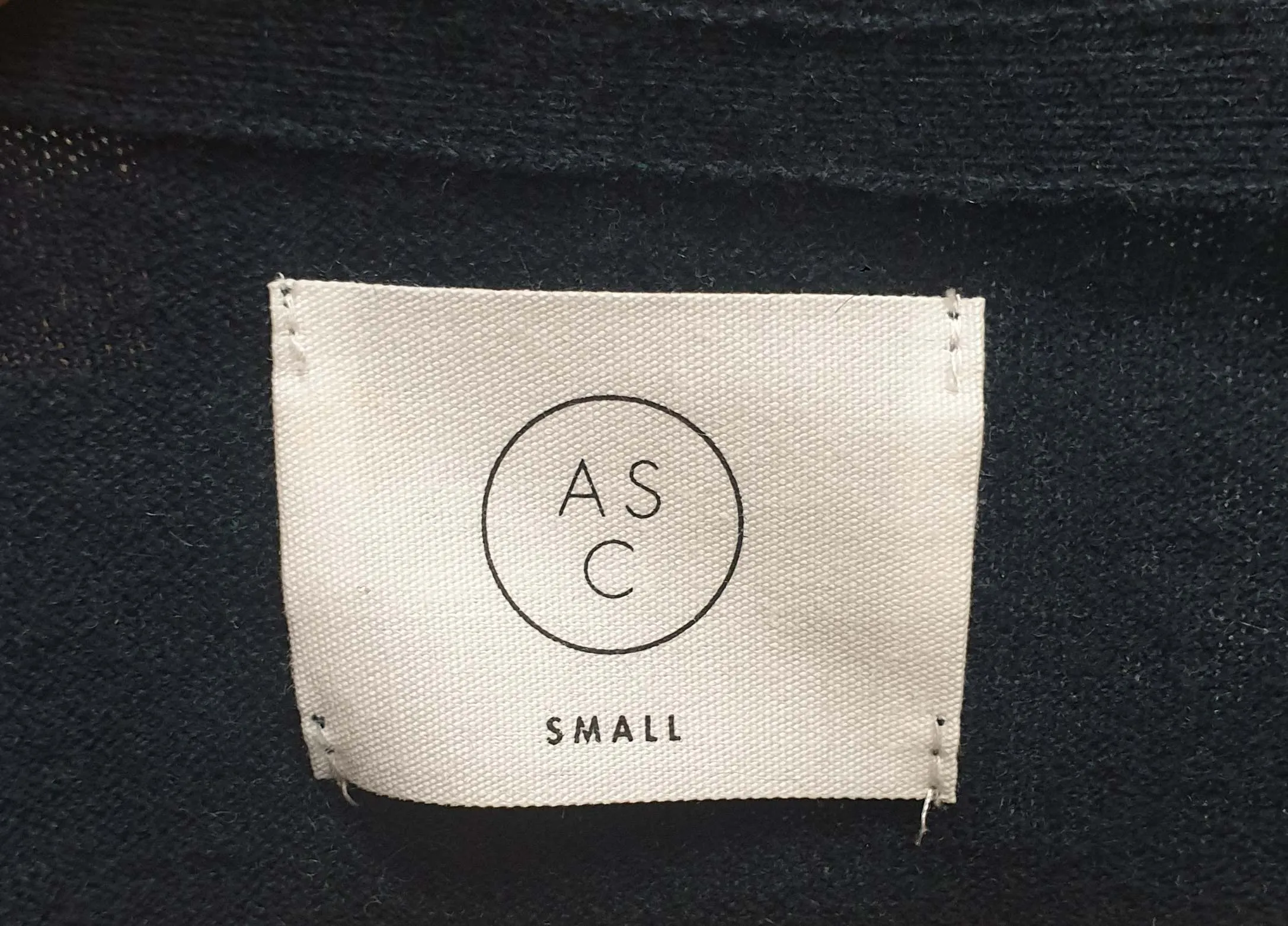 As Colour navy wool mix jumper size S