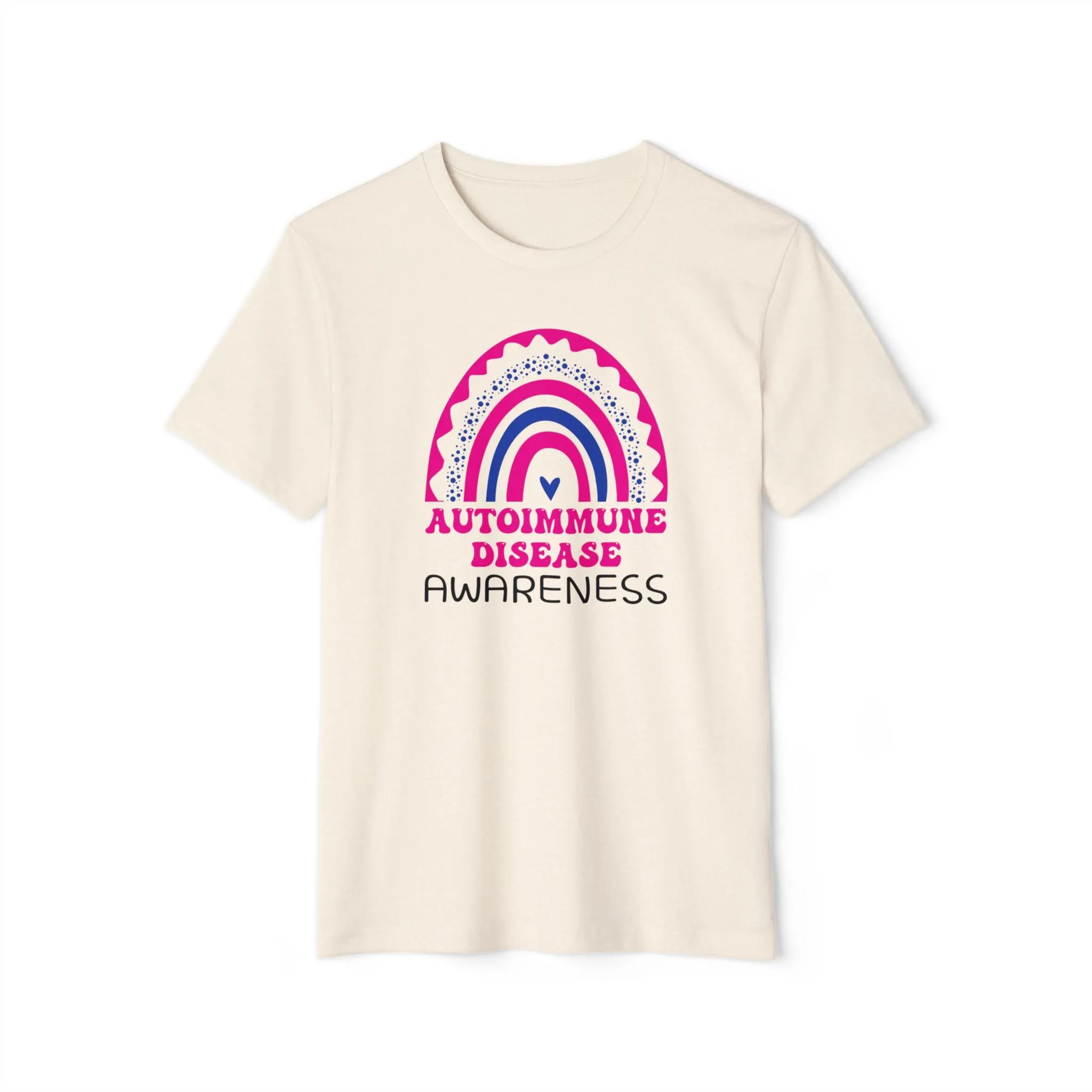 Autoimmune Disease Big Awareness Rainbow | Lightweight Recycled Unisex T-shirt