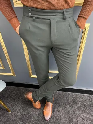 Avion Black Slim Fit Cotton Pants for Modern Elegance