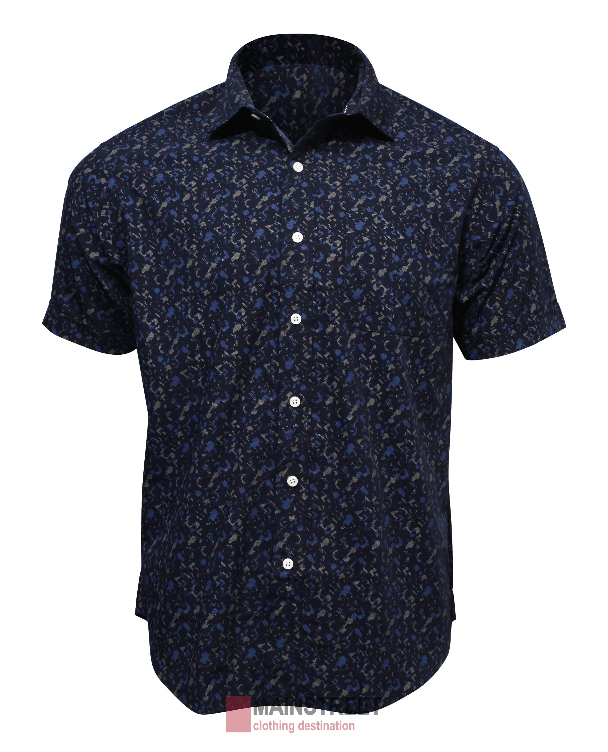 Back Bay Bamboo Soft Touch Print Short Sleeve Shirt