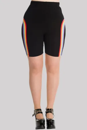 Banned Helena Gothic Vintage Stretch Rainbow Shorts