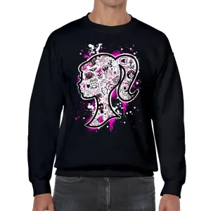 BARBIE TATTOO FLASH  THROUGH-N-THROUGH CREWNECK