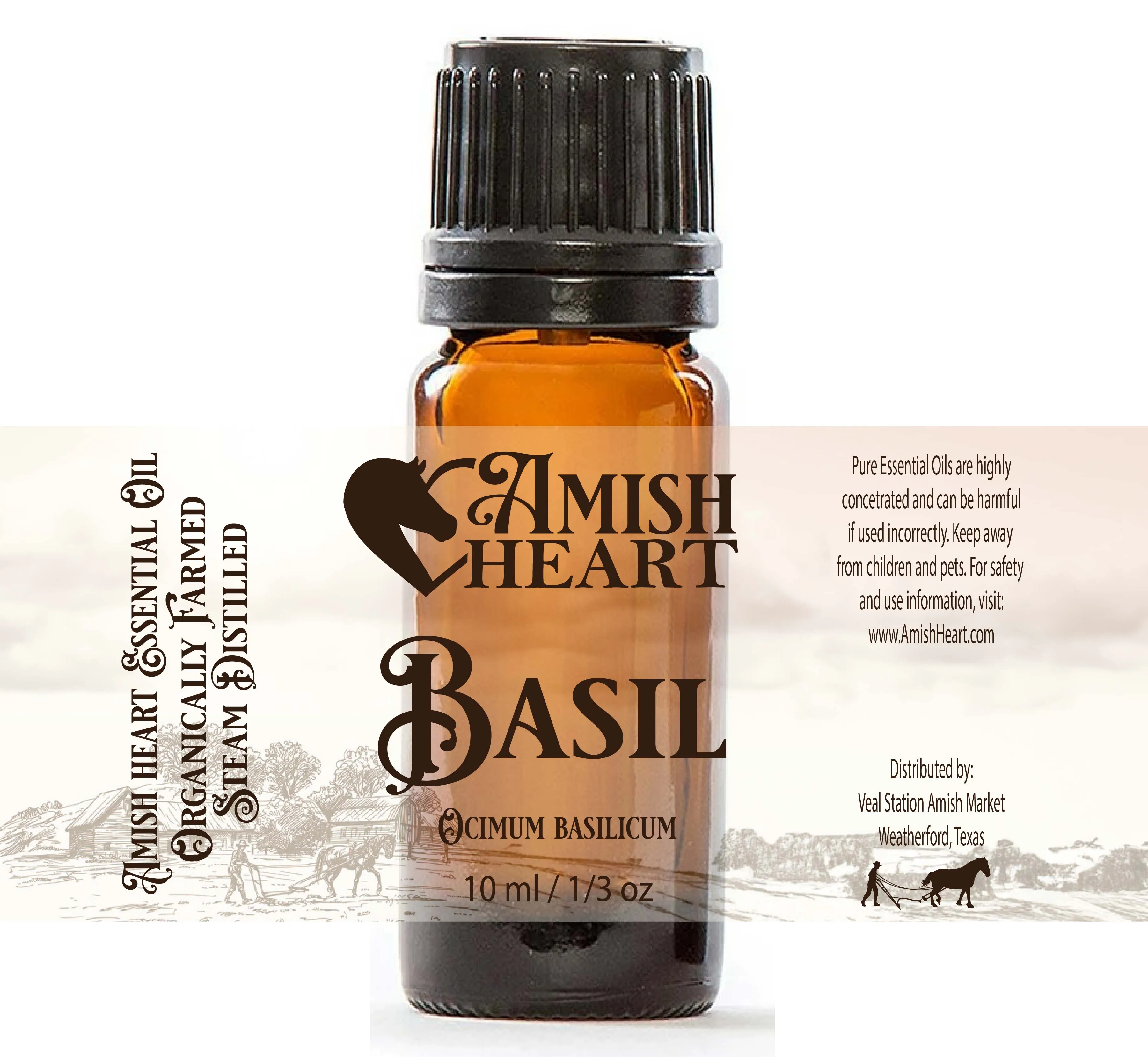 Basil Essential Oil | Fresh, Herbaceous Aroma | Amish Heart