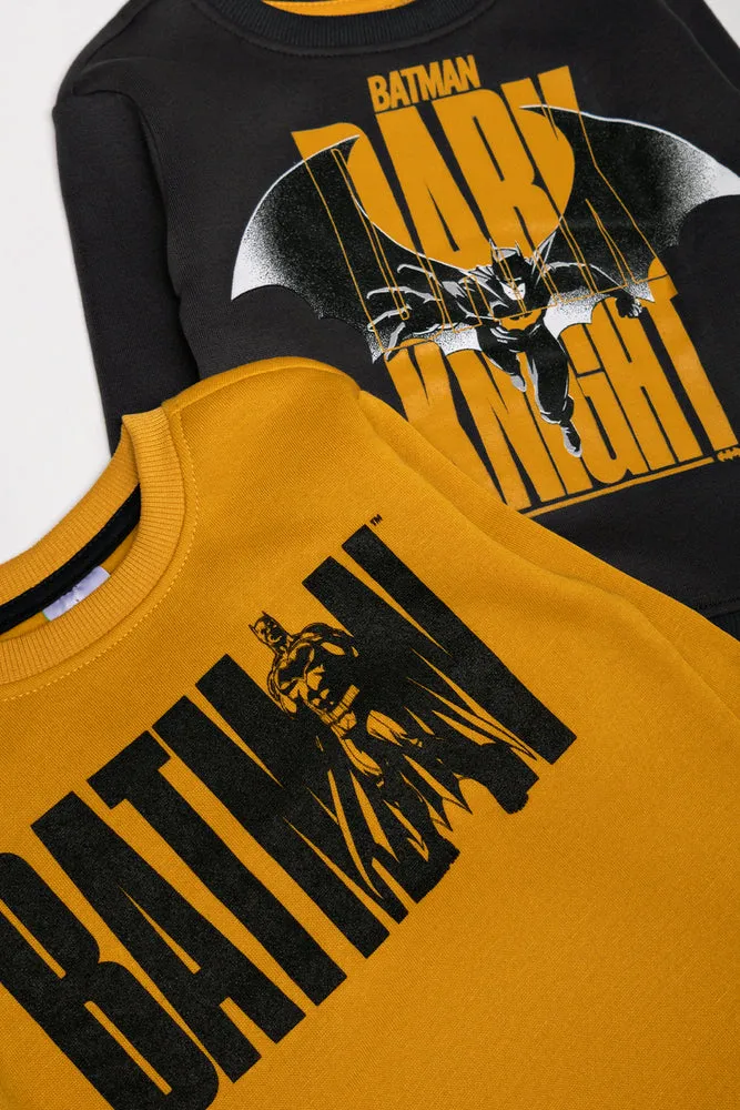 Batman 2 Pack Tracktops Yellow And Dark Grey