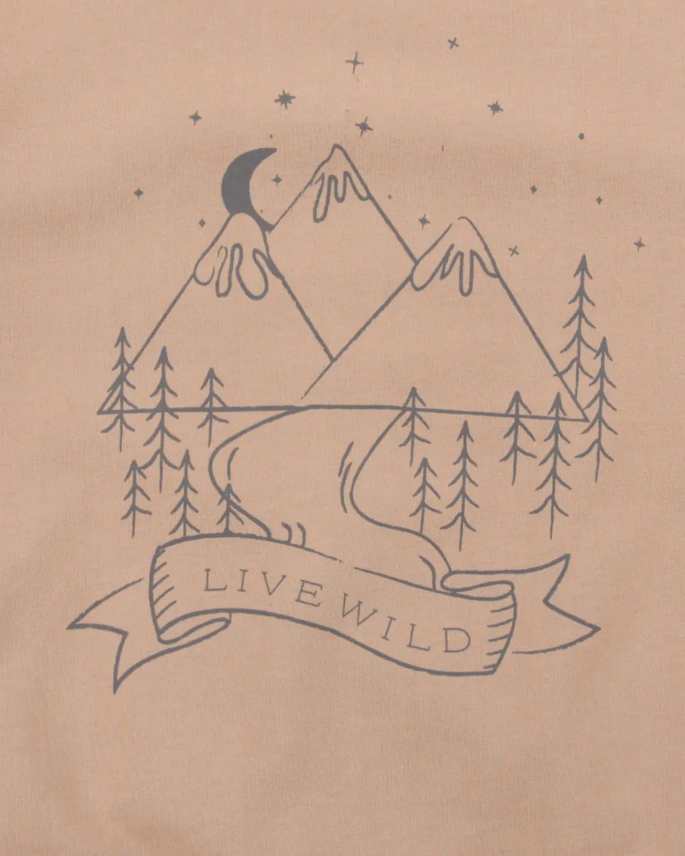 Beige Live Wild Slogan Print Sweatshirt