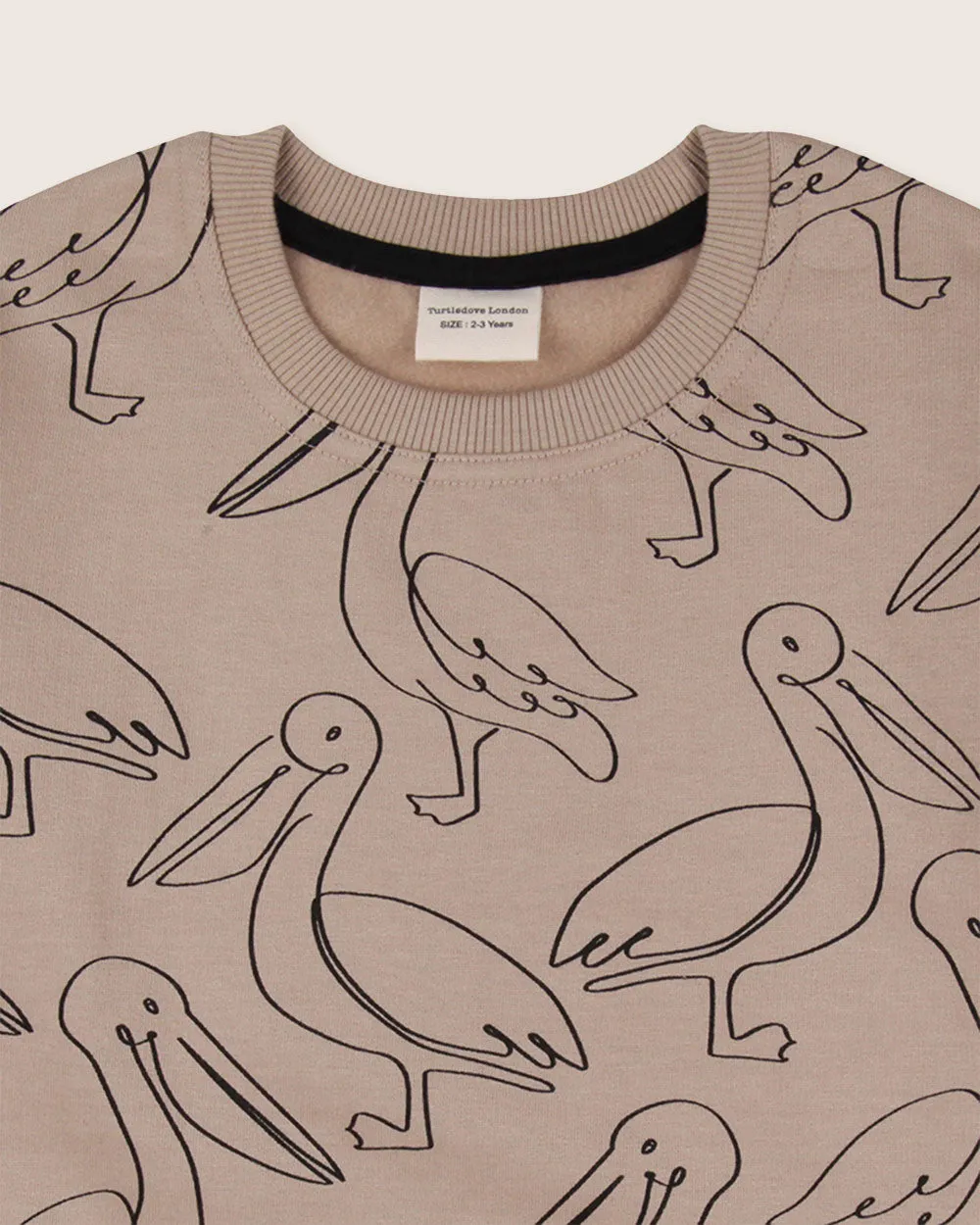 Beige Pelican Print Sweatshirt