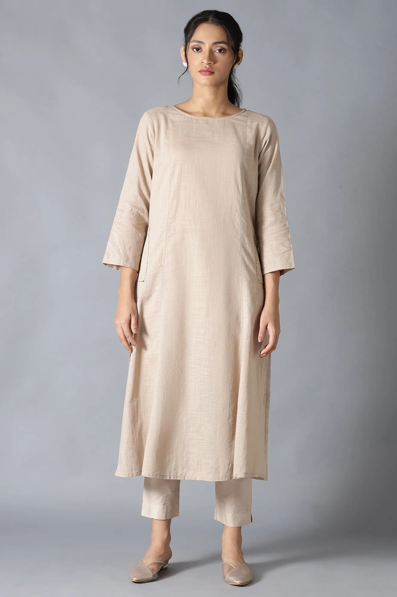 Beige Slim Pants