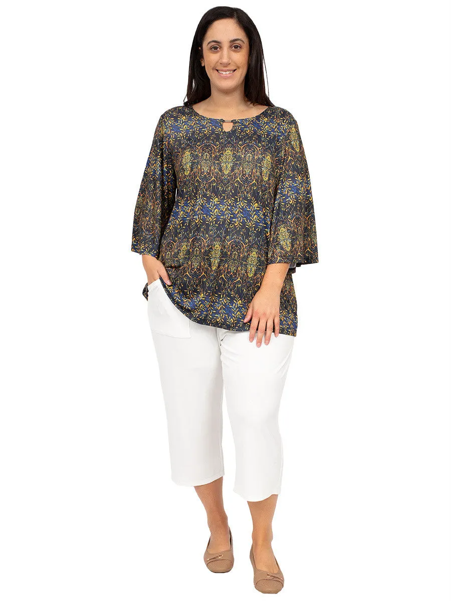 Bernice Keyhole Top - Print*