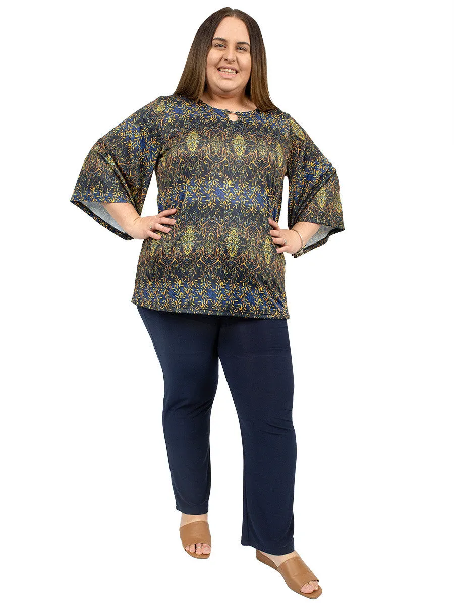 Bernice Keyhole Top - Print*