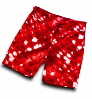 Biker Shorts - Red Tie Dye