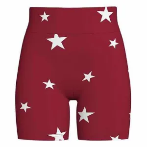 Biker Shorts - Red White Star