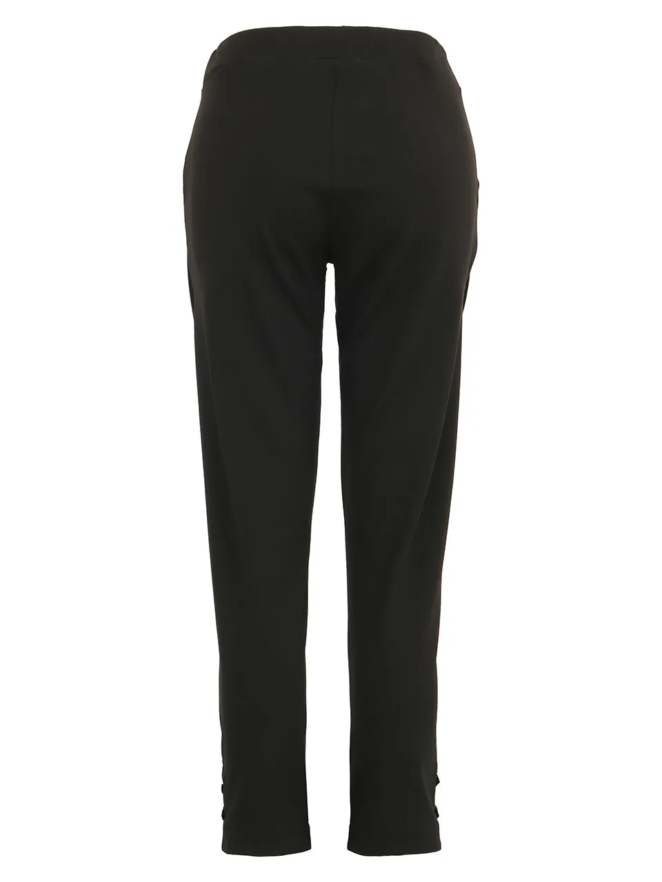 Black & White Button Tab Ankle Pants