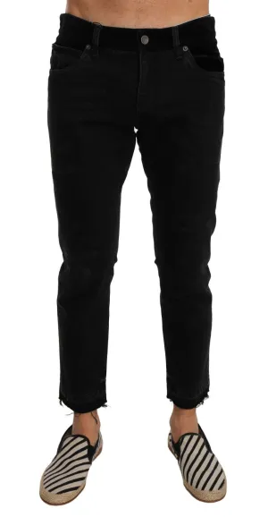 Black Slim CLASSIC Cropped Jeans