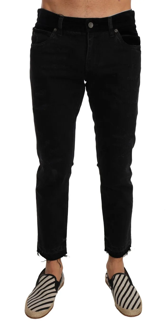 Black Slim CLASSIC Cropped Jeans
