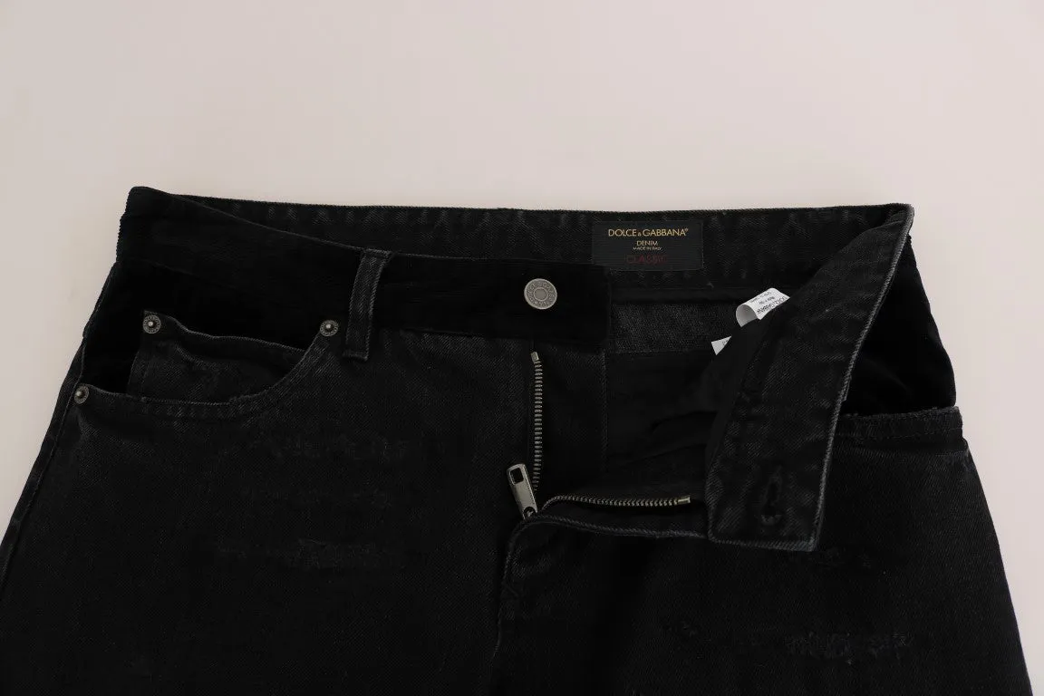 Black Slim CLASSIC Cropped Jeans