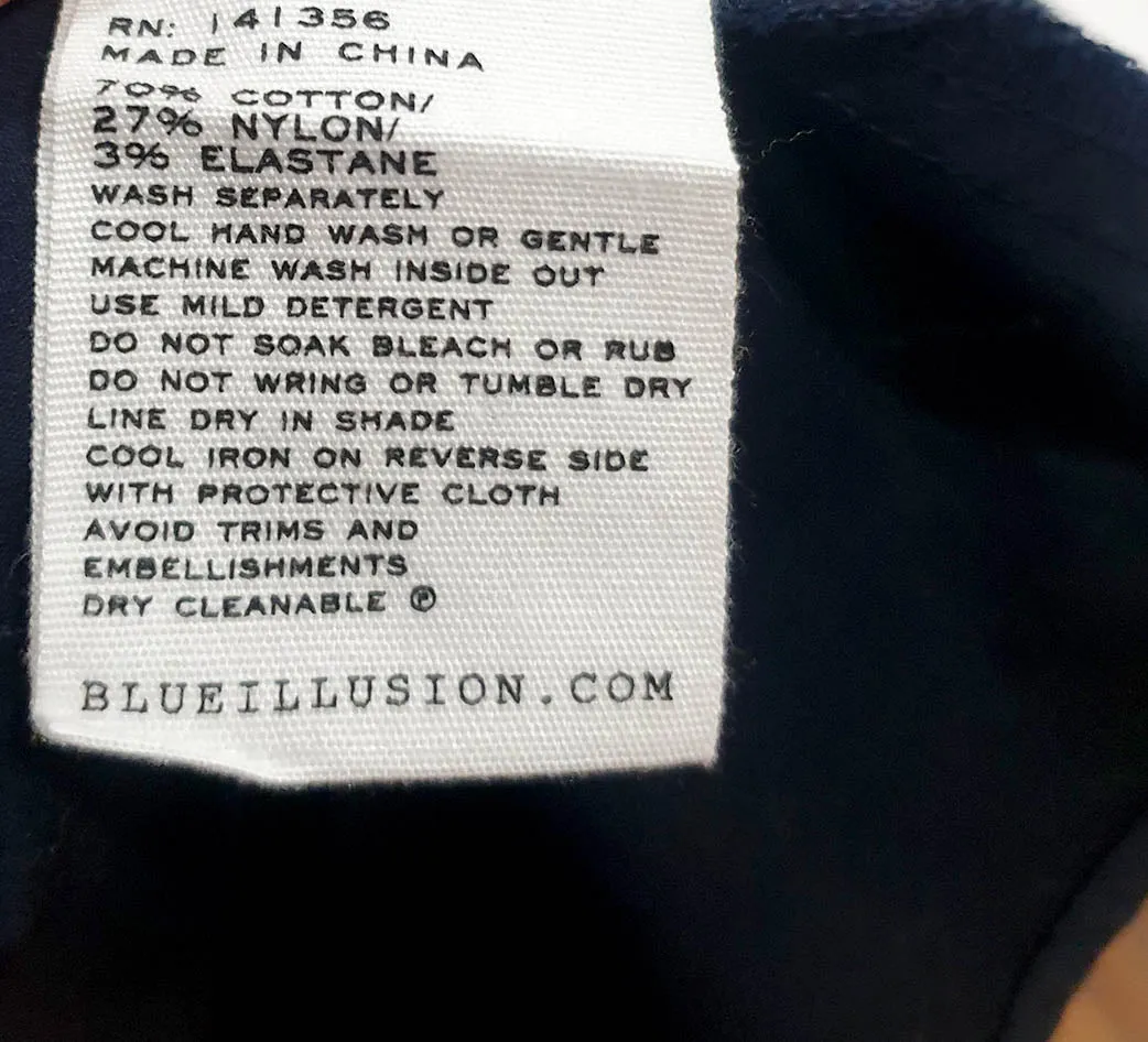 Blue Illusion navy cotton mix shirt size 18
