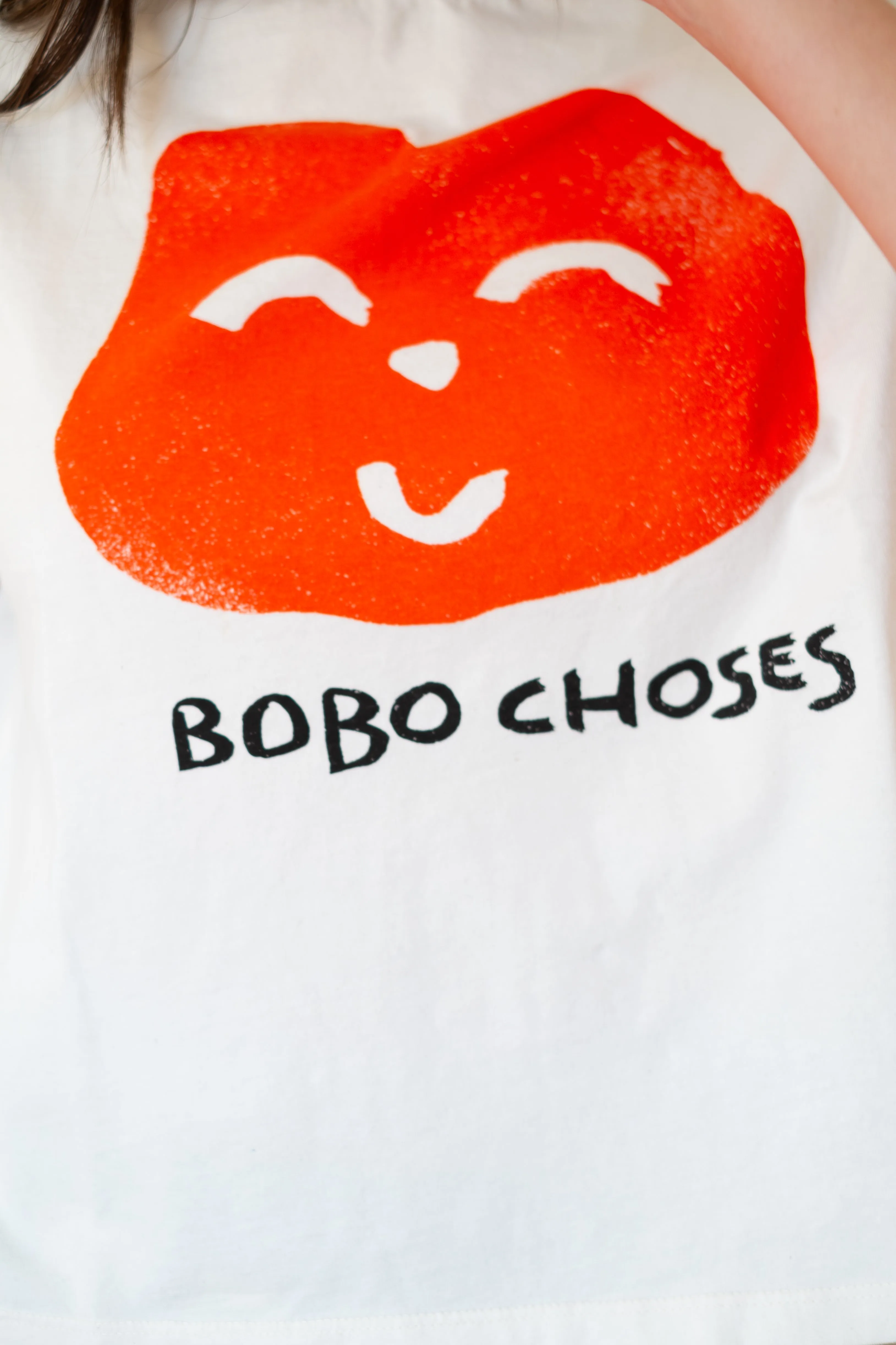 BOBO CHOSES Joyful Face Boxy T-Shirt - White