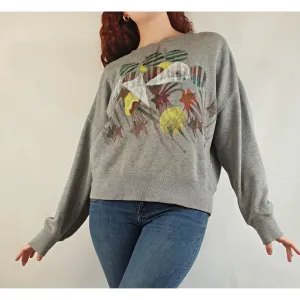 Bonds pre-owned grey windsheeter with unique front print size S (best fits size 10)