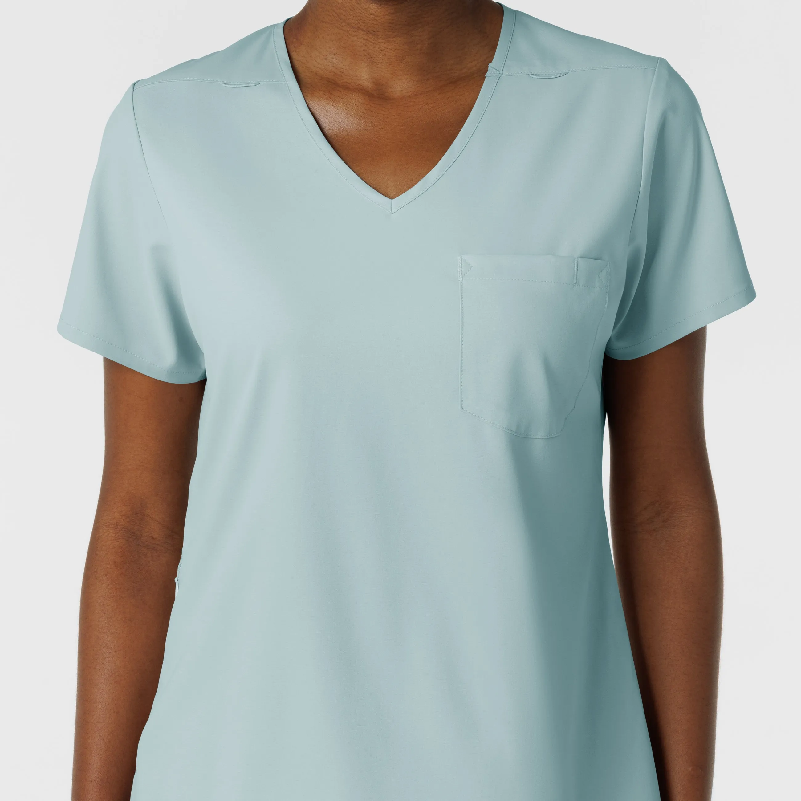Boundless 6151 Tuck-In Scrub Top Sky Blue